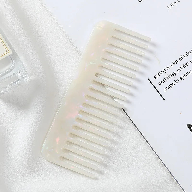 Wide Teeth Acetate Hair Combs Anti-static Massage Brush Hairdressing Qme 1 China Mainland