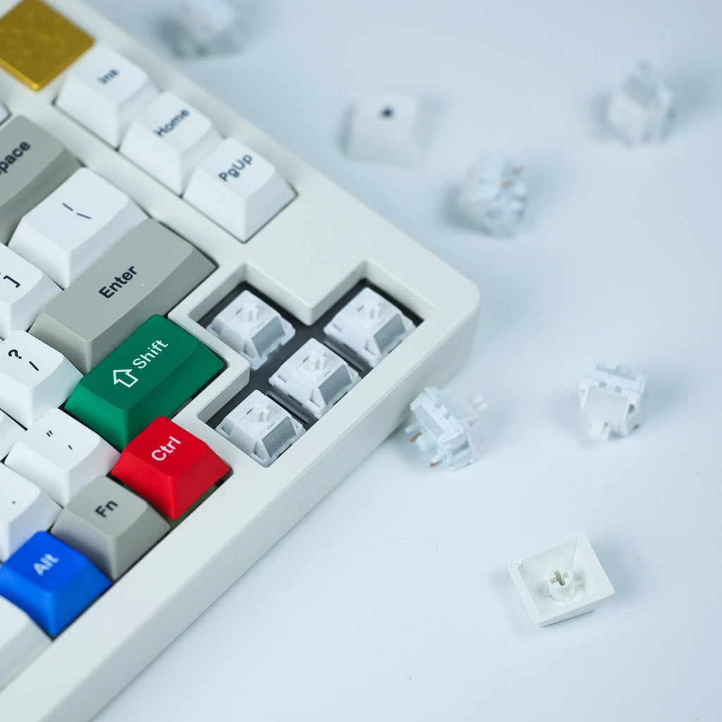 Chosfox& HMX White Fox Linear Switch V2 45g/55g Mechanical Keyboard Linear Switch HiFi Sound RGB Gaming Hot Swap Custom Switch Qme