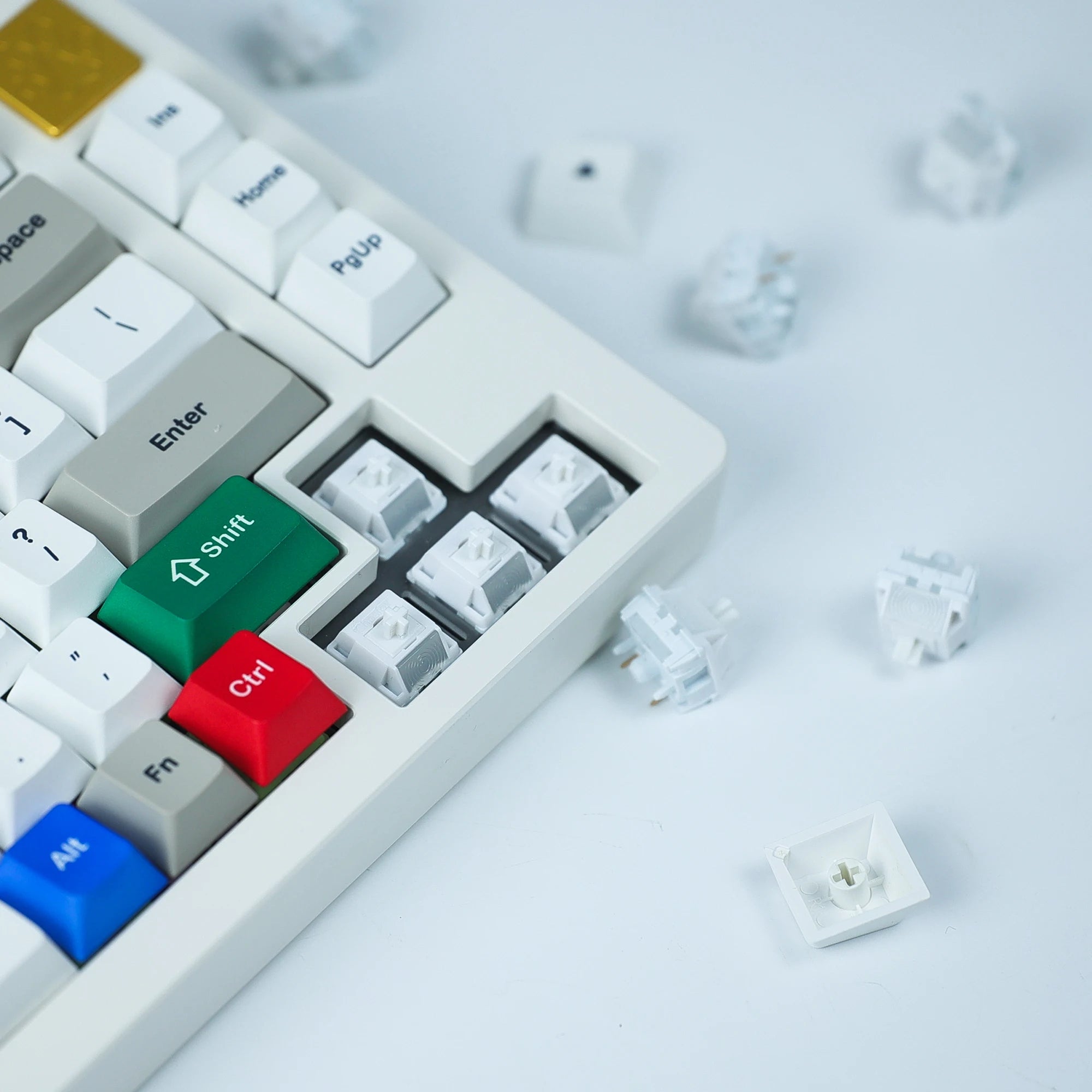 Chosfox& HMX White Fox Linear Switch V2 45g/55g Mechanical Keyboard Linear Switch HiFi Sound RGB Gaming Hot Swap Custom Switch Qme