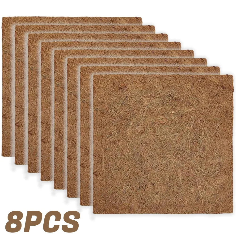 Chicken Nesting Pads Natural Eco-Friendly Coconut Coir & Palm Hens Bedding Mats Reusable Chicken Nesting Mats for Egg Laying Qme 8pcs 30x30cm