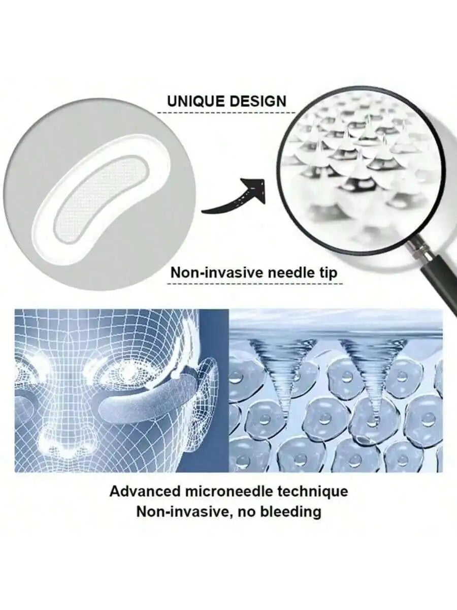 Micro-needle Eye Mask Patches Hyaluronic Acid Lift Tighten Reduce Qme