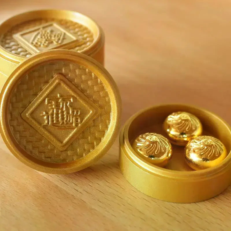 Chinese Feng Shui Golden Steamer Ornament And Lucky Golden Turtle, Bun, Perfect For Home Office Tabletop Good Luck Gift Qme