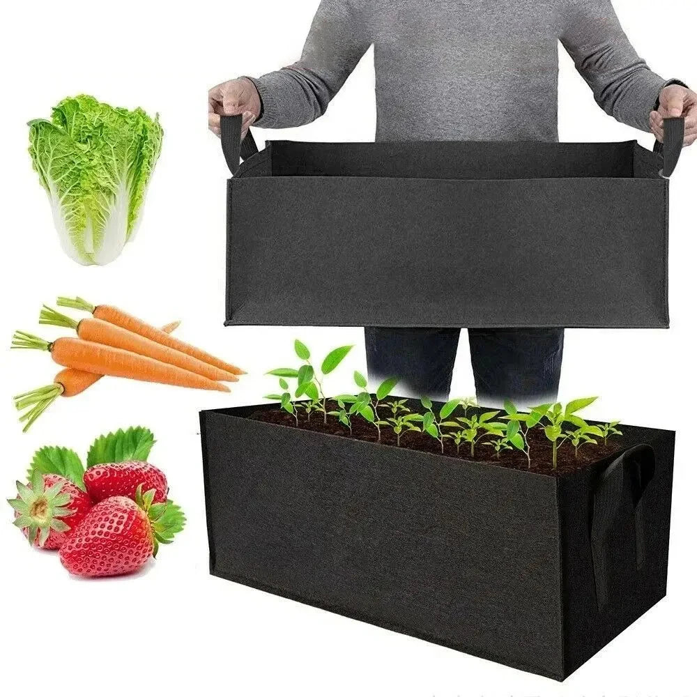 Garden Square Felt Growing Bucket Plant Growth Bag Multi-Functional Vegetable Plant Non-Woven Felt Growing Bag Qme