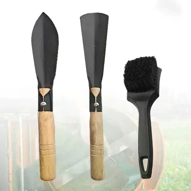 2/3pcs Lawn Mower Scraper Brush Trimming Accessories And Cleaning Tools Gardening Maintenance Lawn Care Equipment Tool Set Kit Qme