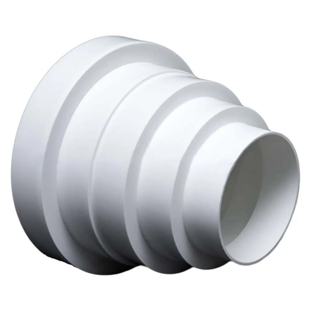 1Pcs Duct Reducer Extractor Fan Pipe Connector 80/100/120/125/150mm Ventilation Pipe Reducer Adapter Plastic Pipe Fitting Qme