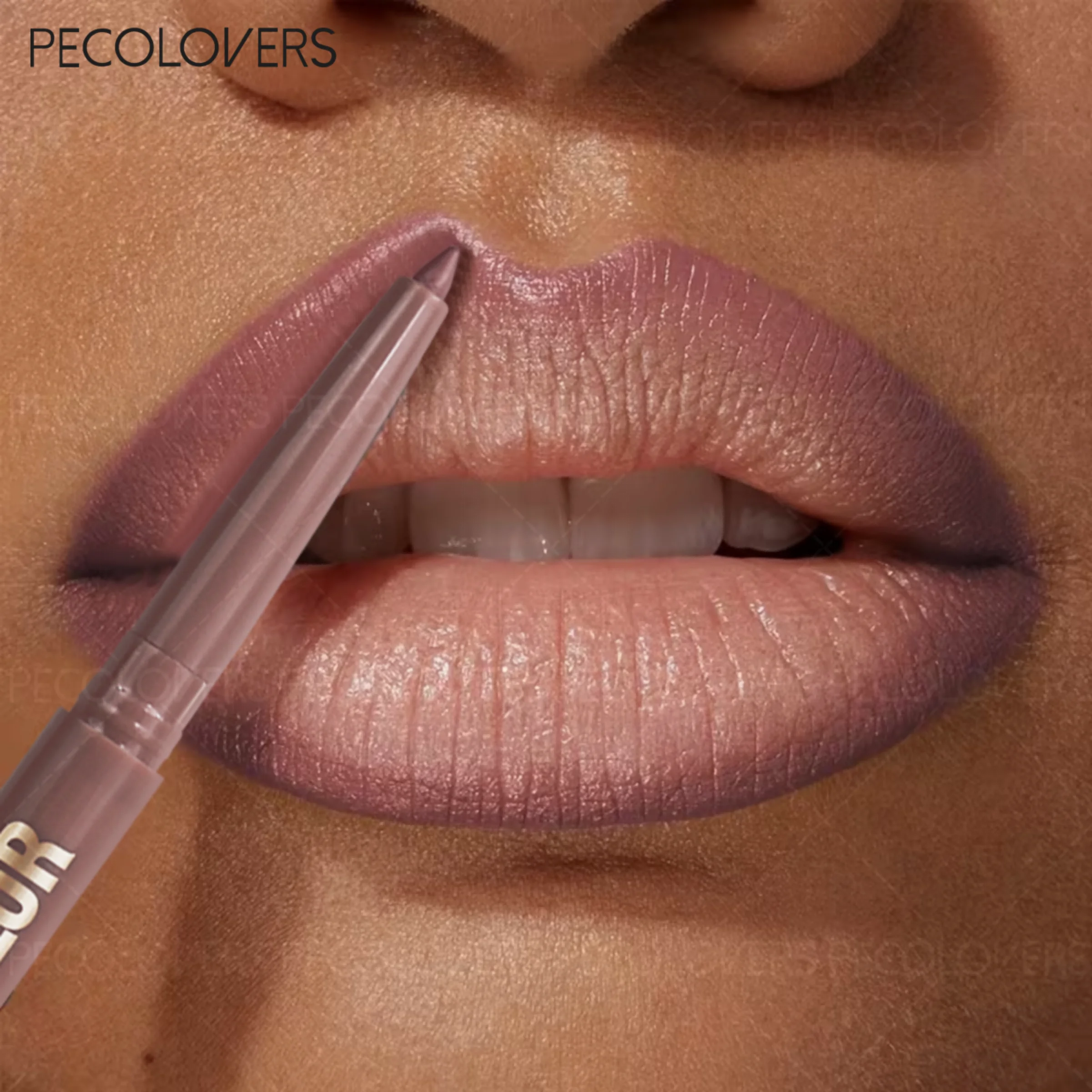 Matte Lip Liner Pencil, Waterproof Sweatproof Long-Lasting, Smooth Pigmented, Twist-Up, for Lip Shaping, Beginner-Friendly Qme