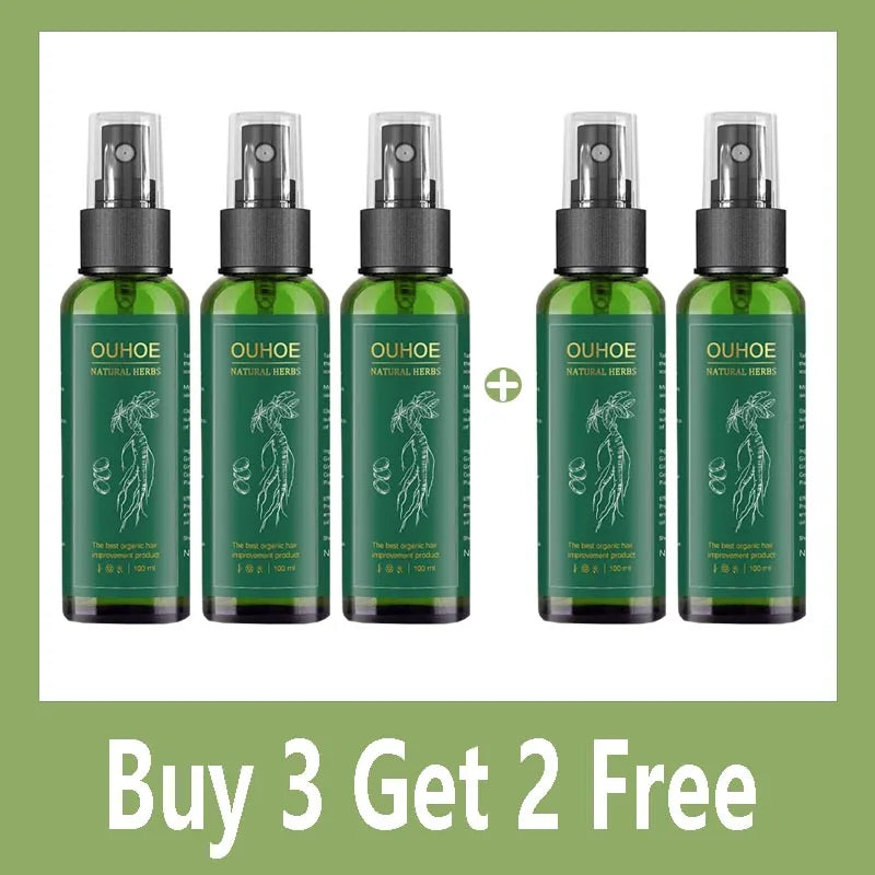 Natural Herbal Ginseng Hair Care Spray Moisturize Hair Remove Excess Sebum Prevent Hair Loss Nourish Scalp Essence Spray Qme Buy 3 Get 2 Free