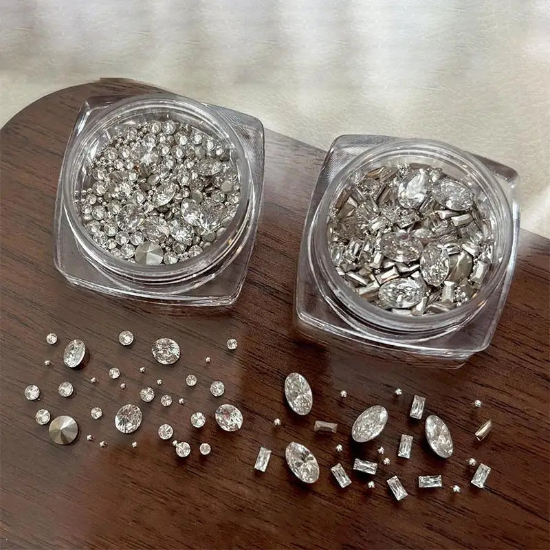 3D Nail Art Rhinestone Assemble Heart Butterfly Flatback Glass Qme