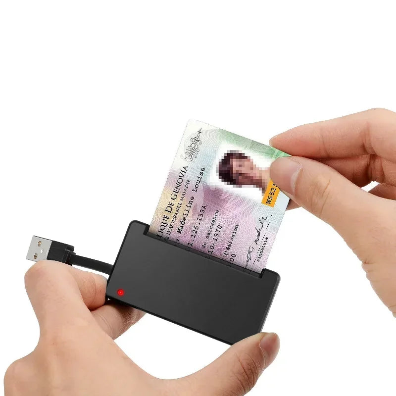 USB 2.0 smart Card Reader memory for ID Bank EMV electronic DNIE dni citizen sim cloner connector adapter PC computer Qme
