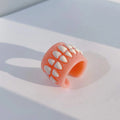 2026 Creative Design Teeth Brackets Lovely Resin Rings for Women Men Open Lover Rings Gothic Ring Jewelry Accessories Gift Qme 1 Size 7