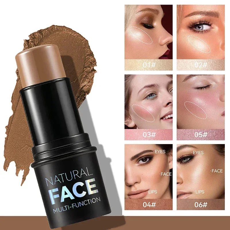 Makeup Face Contouring Bronzer Stick Multifunctional Highlighter Qme