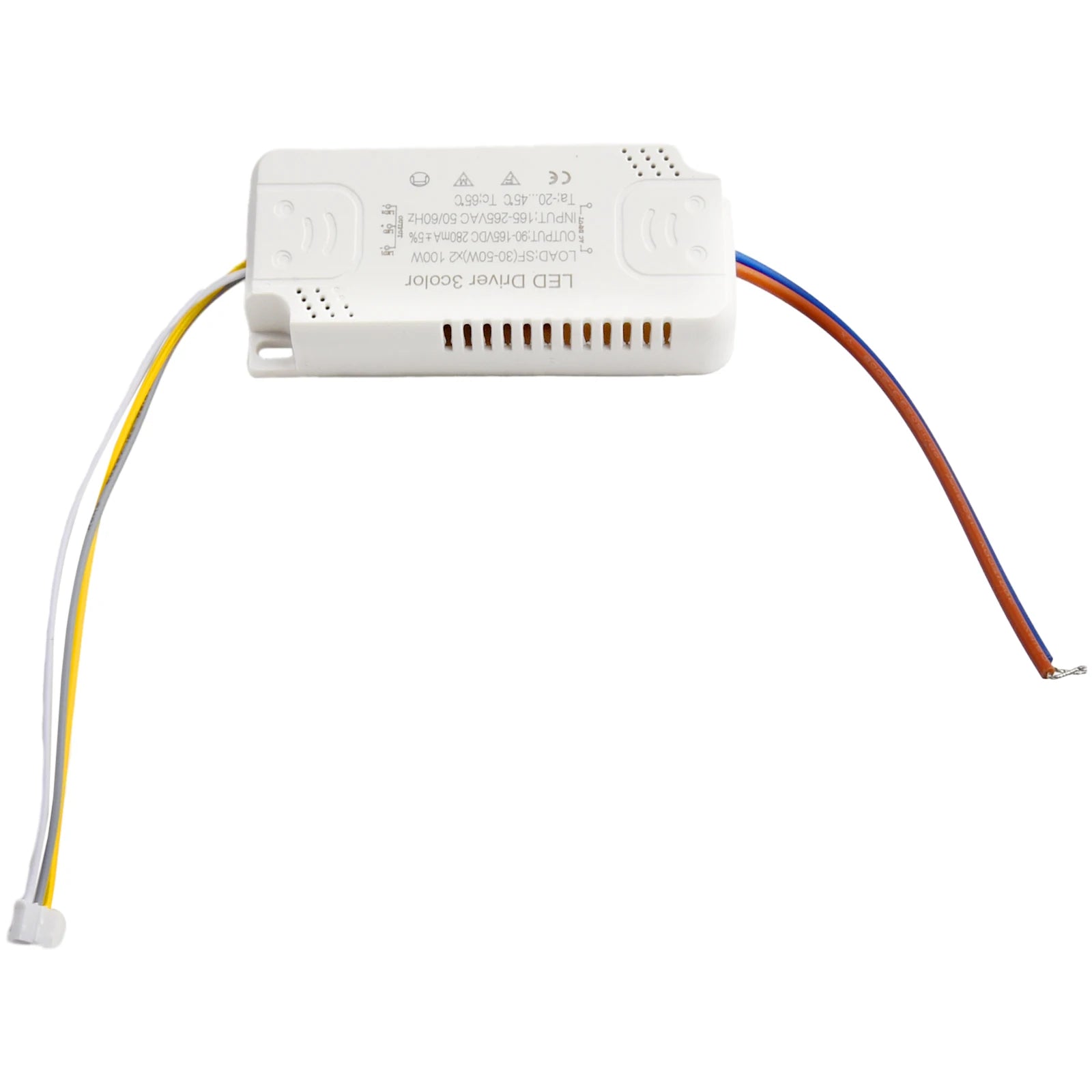 LED Driver 3color Adapter For LED Lighting Non-Isolating Transformer AC165-265V 8-24W 20-40W 30-50W 40-60W 50-70W LED Driver Qme (36-50W)X2