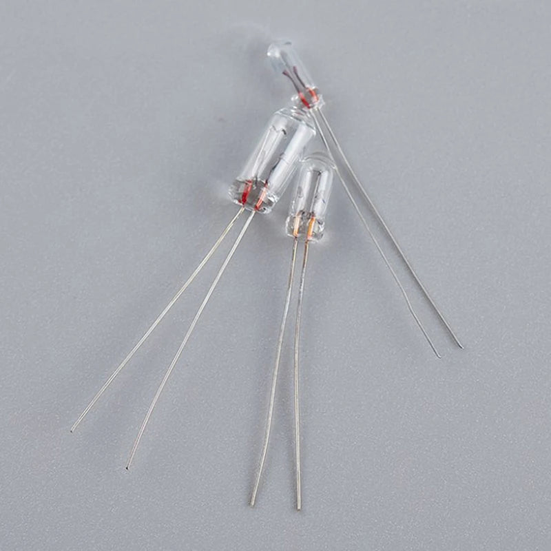 25PCS 5mm 4mm 3mm Clear 12V Mini Bulb of Wheat Rice Bulbs Switch Button Bulbs Indicator Bulb Tungsten Lamp Qme