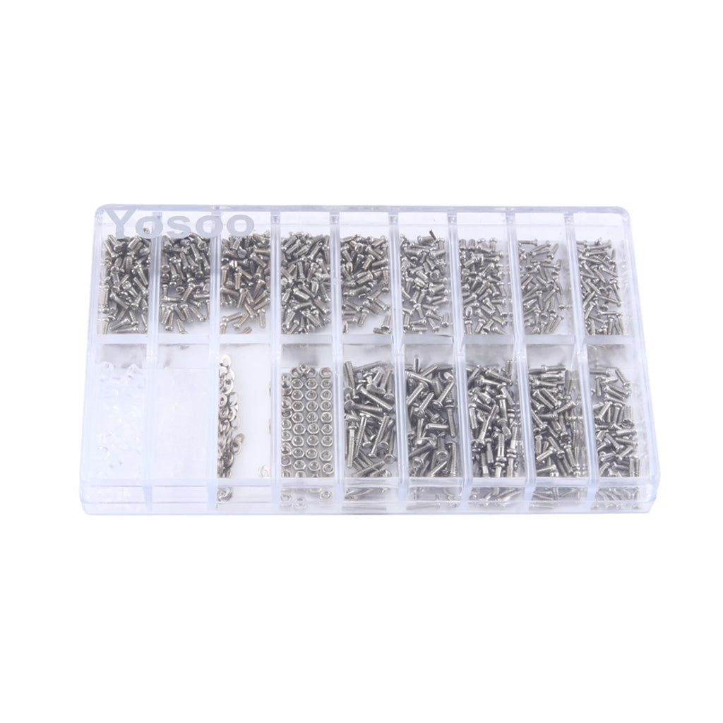 Watch Screws Stainless Steel Eyeglass Sunglass Screws Repair Kit Small Tiny Screws Nut Washer Assortment Watch Repair Screws Kit Qme