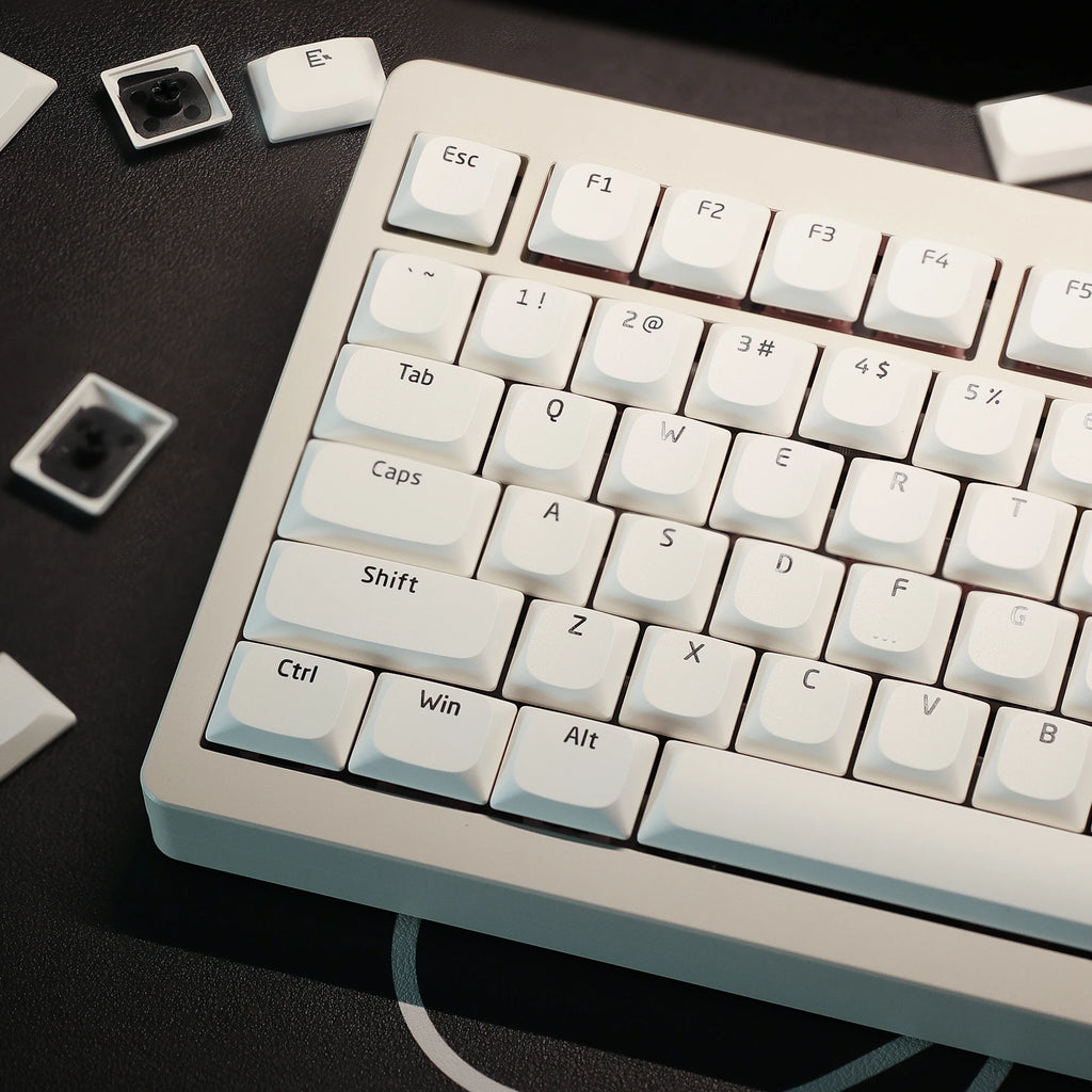 Chosfox 118 Keys Black White Universal SA Low Profile PBT Keycaps Mechanical Keyboard Custom Gaming Keyboards MX Switch Keycaps Qme