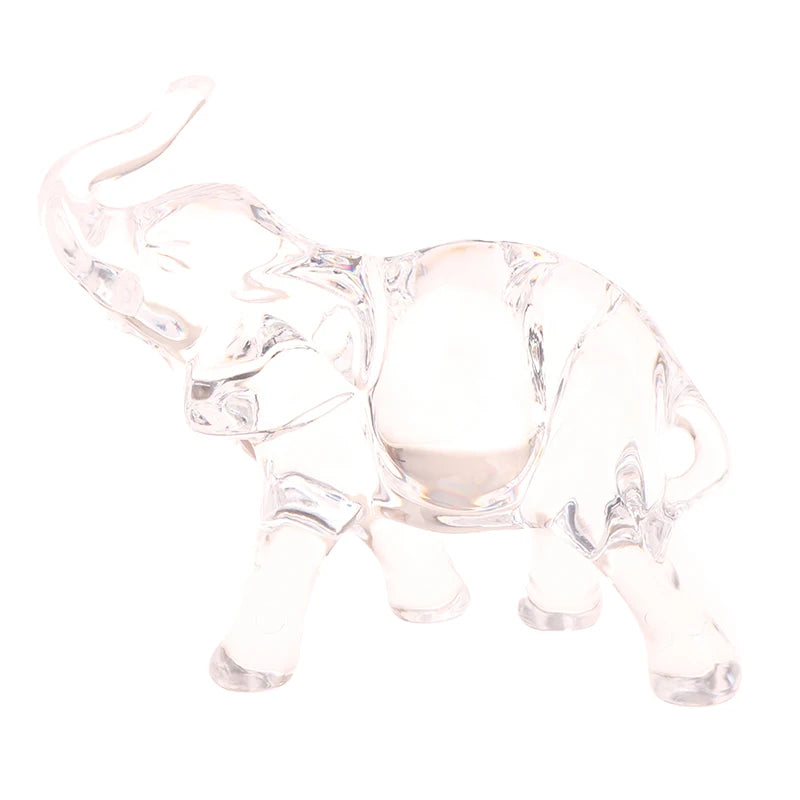 Living Room Cute Crystal Elephant Statue Mini Animal Baby Ornaments Qme