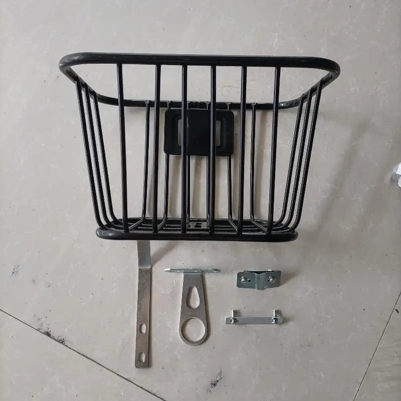 Adjustable Black Bike Rear Basket Easy Install Bicycle Fixed Durable Qme A2
