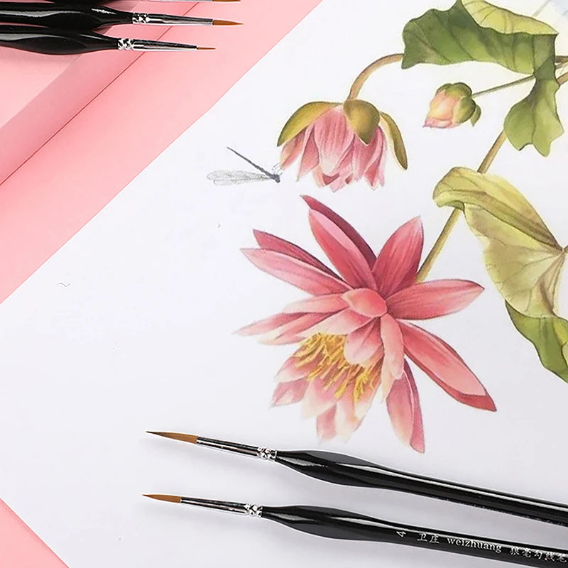 Precision Fine Tip 00000 Paint Brush Acrylic Models Mini Miniature Qme
