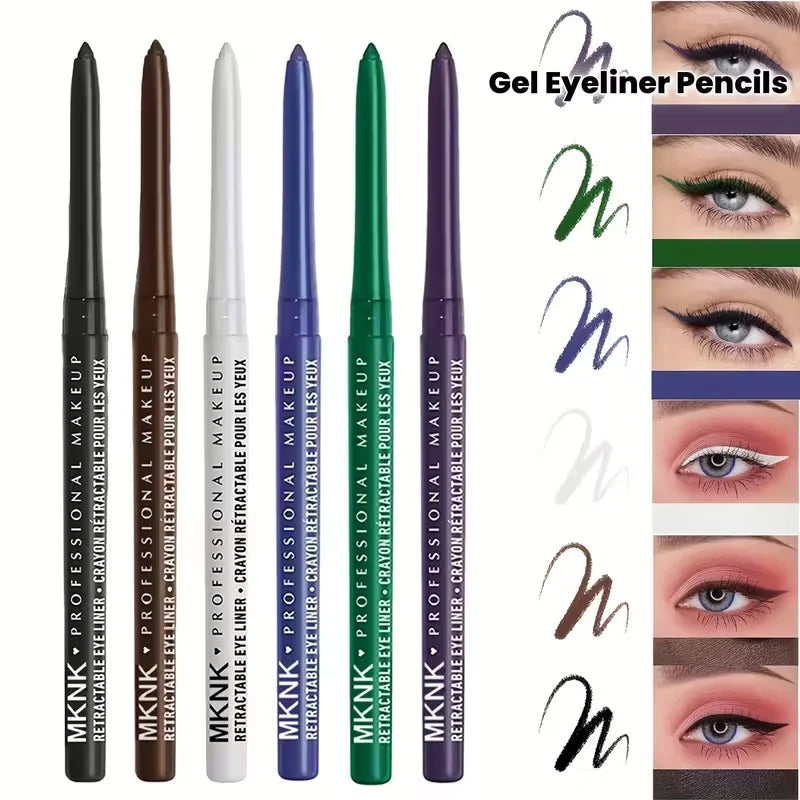 Auto Rotating Eyeliner Gel Pencil Lip Liner Easy Pigment Eye Makeup Qme
