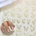 Star Nail Art Stickers Bronzing Flash Self Adhesive Sticker Charm Qme Gold