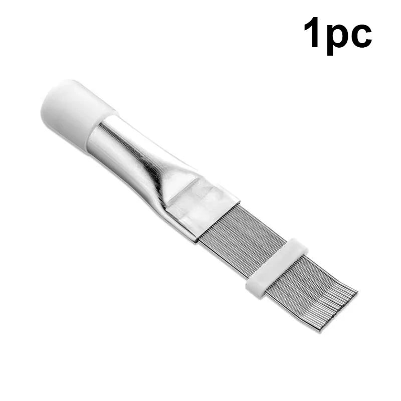 Air Conditioner Fin Cleaning Comb Stainless Steel Condenser Radiator Fin Brush Cleaner Repair Tool Coil Comb Household Cleaning Qme 1pc