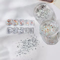 1 2 Bottle Iridescent Nail Glitter Mixed Hexagonal Shimmering Slices Qme 2 PCS
