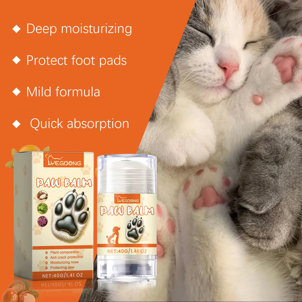 Pet Paw Balm Noses Paws Moisturizer Repair Dry Cracked Cat Foot Care Protector Lick Safe Repair Dry Cracked Dog Care Supplies Qme
