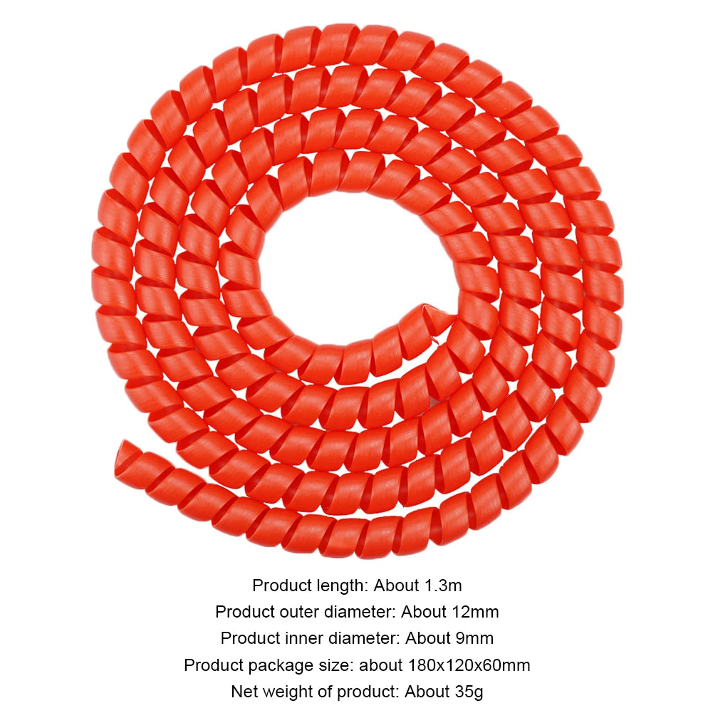 1.3m Line Spiral Winding Cable Wire Cover Wear-resistant for M365 PRO 2 Universal Line Organizer Pipe Protection Spiral Wrap Qme