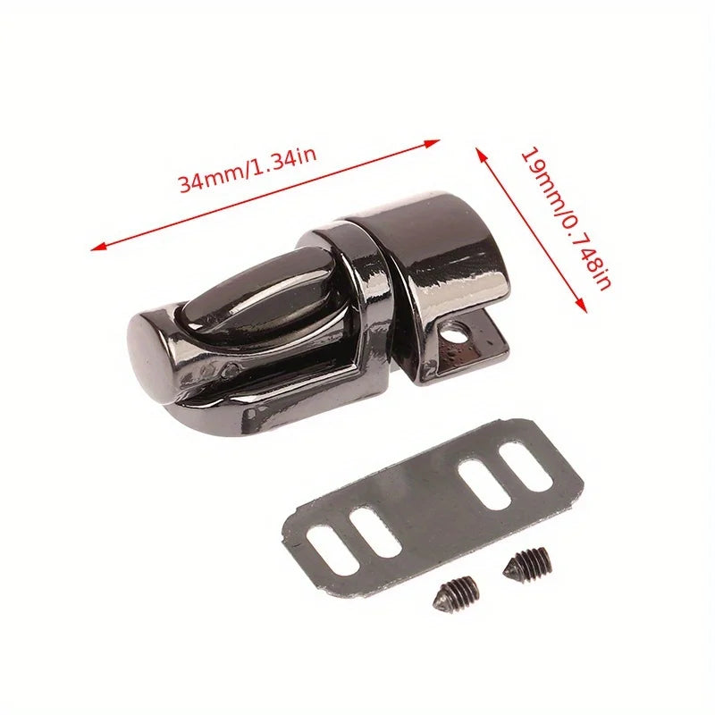 Durable Metal Column Tuck Lock Closure Catch Clasp Buckle Fasteners for Bag Case Handbag Purse Accessories, DIY Wallet Making Qme