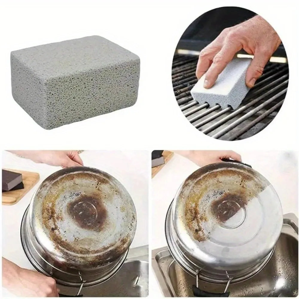 5 BBQ Cleaning Brick Small Grey Grill Plate Tool Grease Pumice Stone Qme