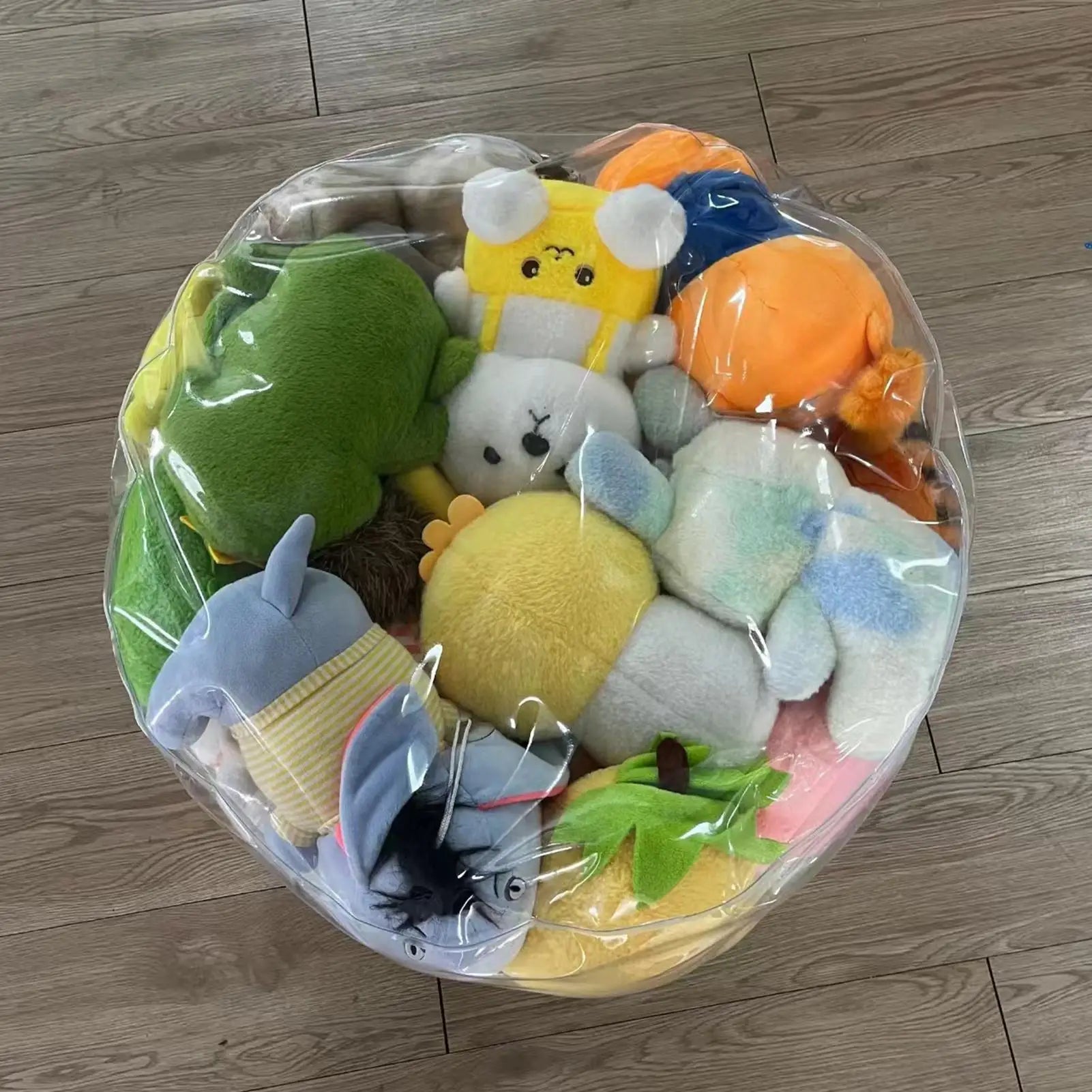 Animal Storage Chair Creative Stuffable Zipper Bean Bag Clear Qme