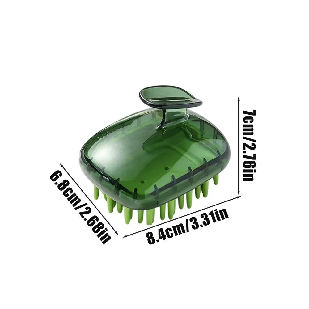 Silicone Hair Scrubber Scalp Massager Anti-slip Shampoo Brush Soft Qme Green China Mainland