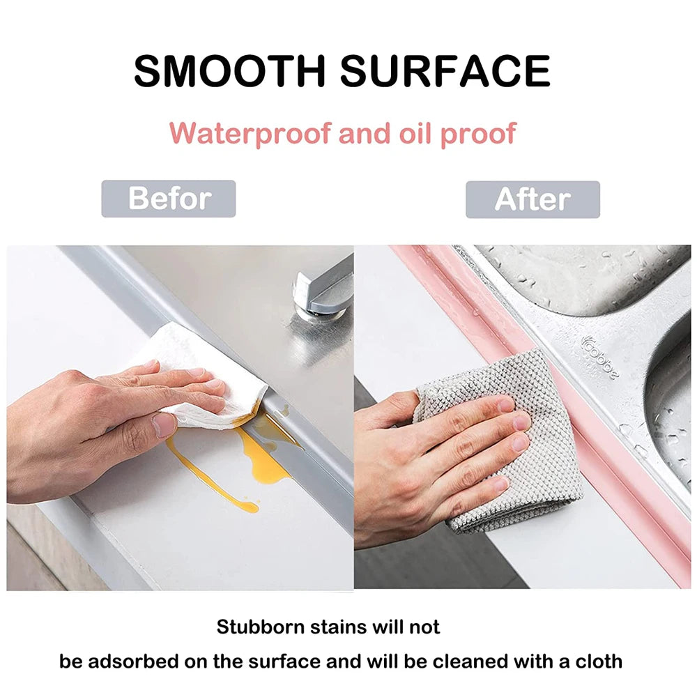 3.2M Bath Caulk Tape Self Adhesive Waterproof Toilet Sealing Strip Tape PVC Oil-Proof Kitchen Sink Edge Corner Wall Sticker Qme