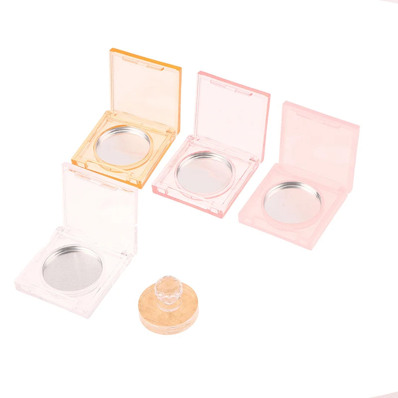 Square Perfume Cream Box Clear Plastic Container Aluminum Plate Qme
