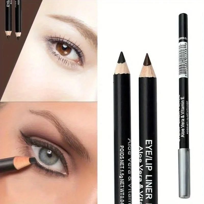 Long-lasting Black Eyeliner Brow Pencil Waterproof Easy Application Qme