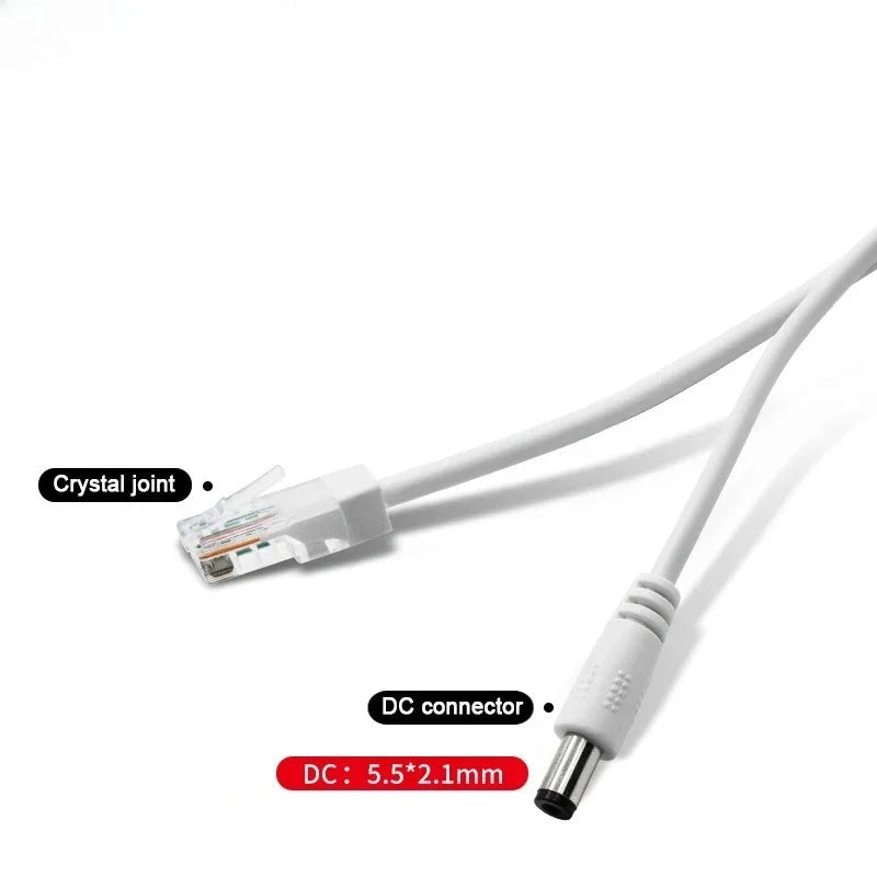2pcs 48V to 12V POE Spliter Waterprrof With Video And Power Adapter Cable Supply Module Injector for IP Camera Extender Qme