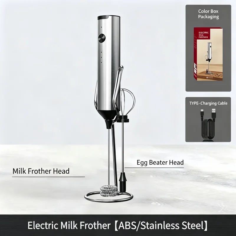 Rechargeable Electric Whisk USB Charging Mini Milk Foam Coffee Whisk Portable Whisk Blender Kitchen Cooking Blender Qme H2