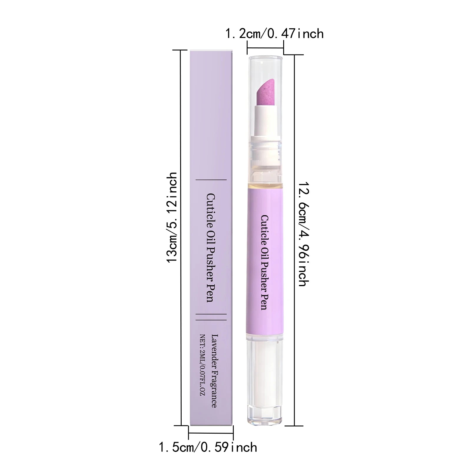2-in-1 Cuticle Oil Pusher Pen Ceramic Cuticle Pusher & Oil Pen Nail Care Tool for Dry Damaged Nails Moisturize Brighten Qme