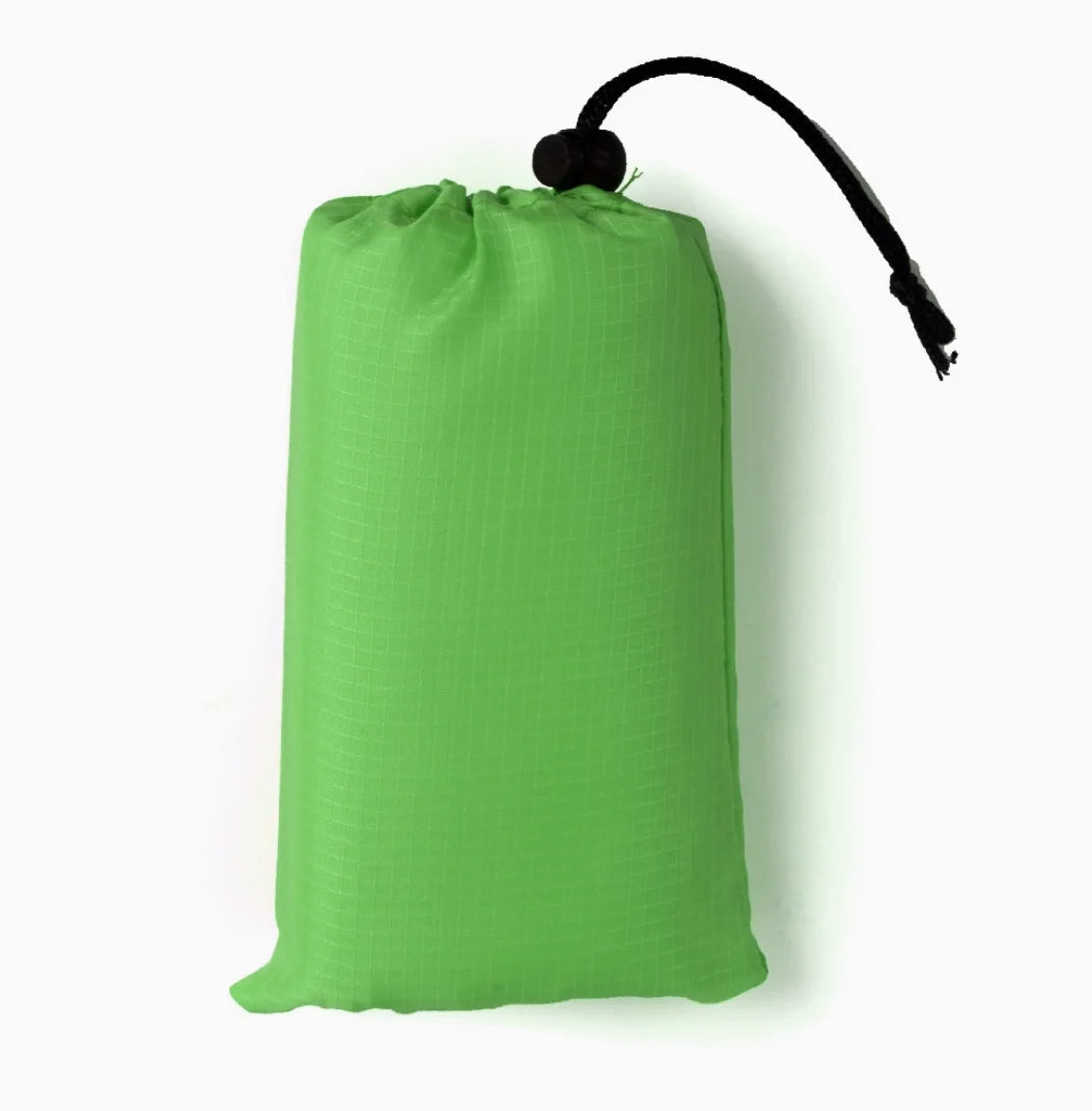1.4*2m Waterproof Pocket Beach Blanket Folding Camping Mat Mattress Portable Lightweight Outdoor Picnic Mat Sand Beach Sunbathin Qme green 100cm x 140cm