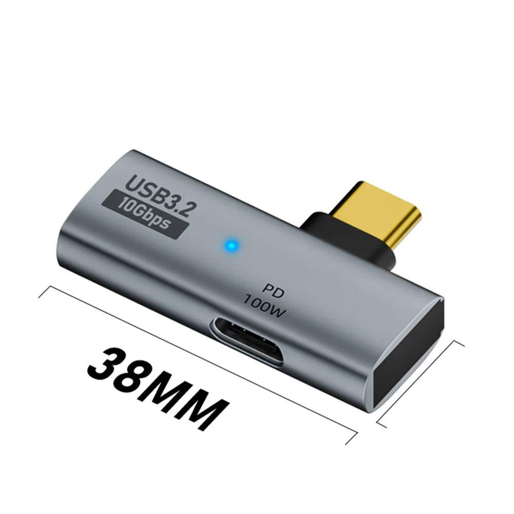 2-in-1 Type C 3.2 OTG Splitter 10Gbps USB C To USB 3.2 Adapter with Type C 100W PD Fast Charging for iPhone 15 Tablet Qme