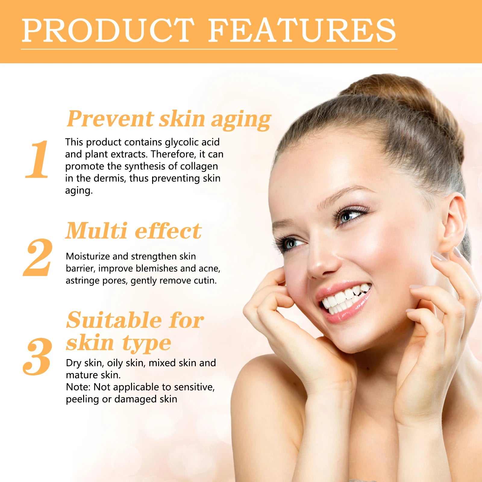 Glycolic Acid 7% Exfoliating Toner Brightening Smoothing Daily Toner Even-Looking Skin Tone Daily Skincare Moisturize Skin Qme