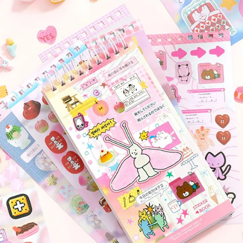 20 Sheets INS Hand Account Stickers Scrapbooking Kawaii Stationery Qme