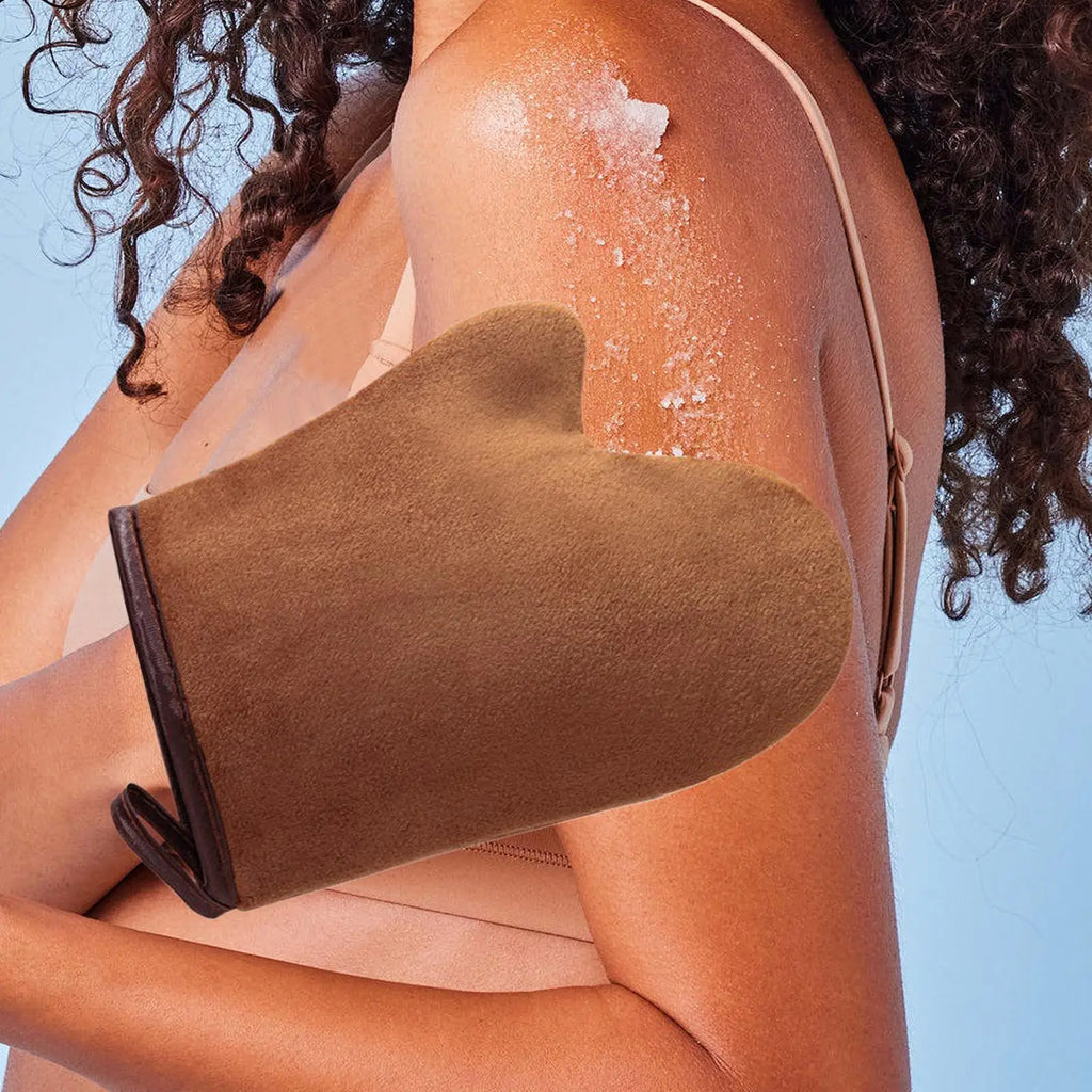 Reusable Back Tan Applicator Glove Exfoliating Tan Removal Mitt Self Tanning Body Face Bath Cleaning Soft Glove Qme