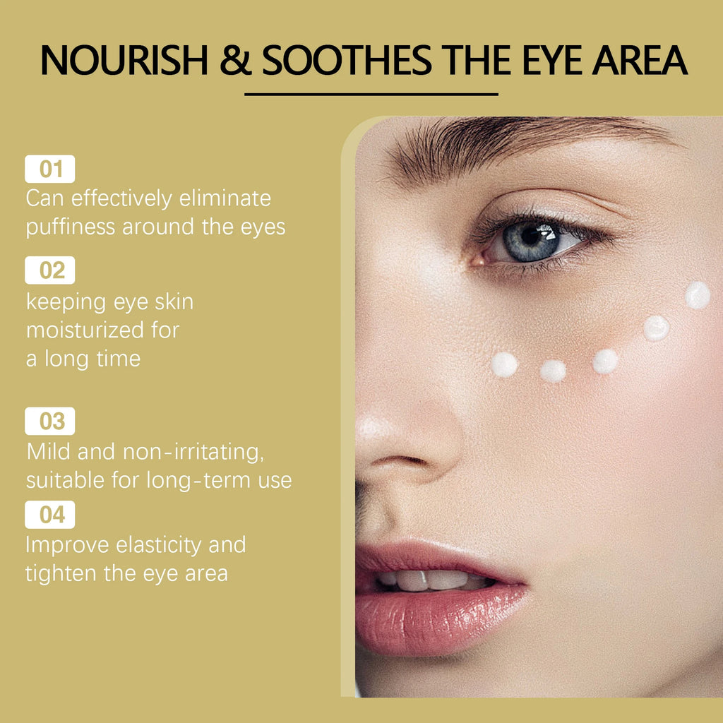 Bee Venom Eye Cream Hydrating & Firming Removal Eye Bag Anti Puffiness Fade Dark Circles Anti-Wrinkle Delicate Eye Area Care Qme
