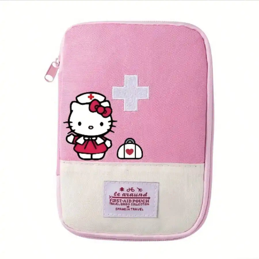 1 Portable First Aid Bag Storage Outdoor Camping Hiking Home School Qme pink