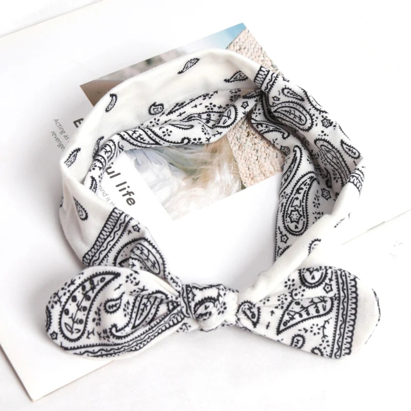 Women Elastic Soft Headbands Vintage Hairbands Workout Yoga Headband Girls Makeup Band for Face Washing Hair Bands Accessories Qme WHITE