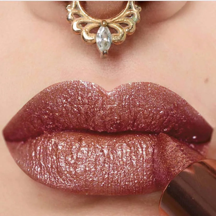 Sexy Glitter Plumping Metallic Lipstick Moisturizer Fruit Lip Oil Qme