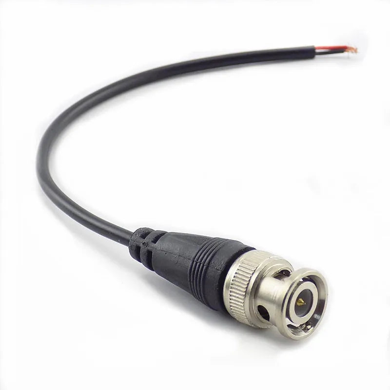 3pcs Coaxial DC Power Pigtail Cable BNC Male to Female Connector for CCTV Surveillance Qme