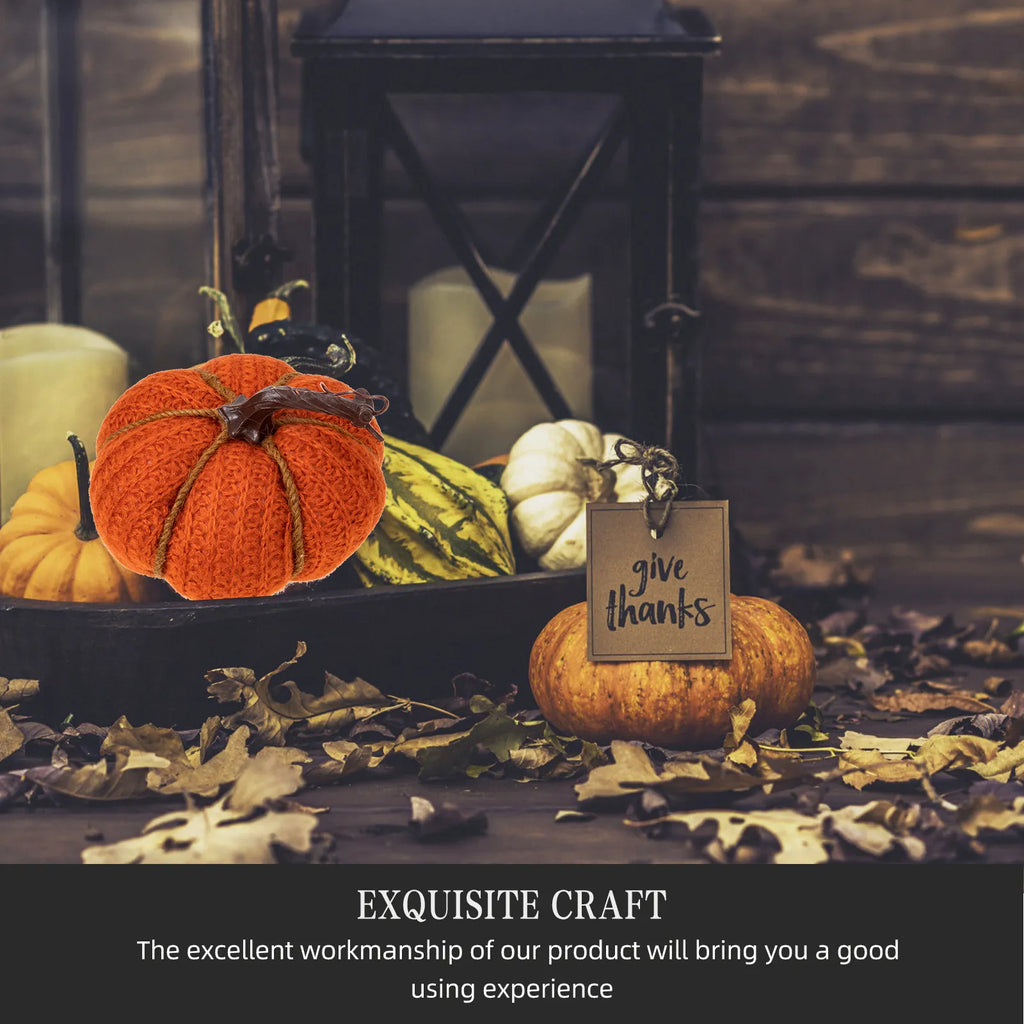 Simulation Pumpkin Decor Knitted Lifelike Pumpkin Ornament Festival Party Thanksgiving Decor Home DIY Scene Layout Photo Prop Qme