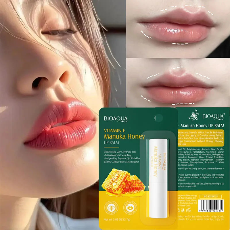 Vitamin E Honey Lip Balm Long-lasting Moisturizing Anti Cracking Nourishing Lipstick Smoothing Lip Lines Makeup Lip Care Product Qme